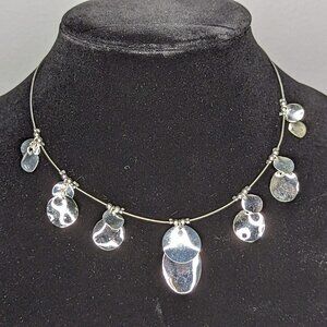 Silver Tone Circles Necklace